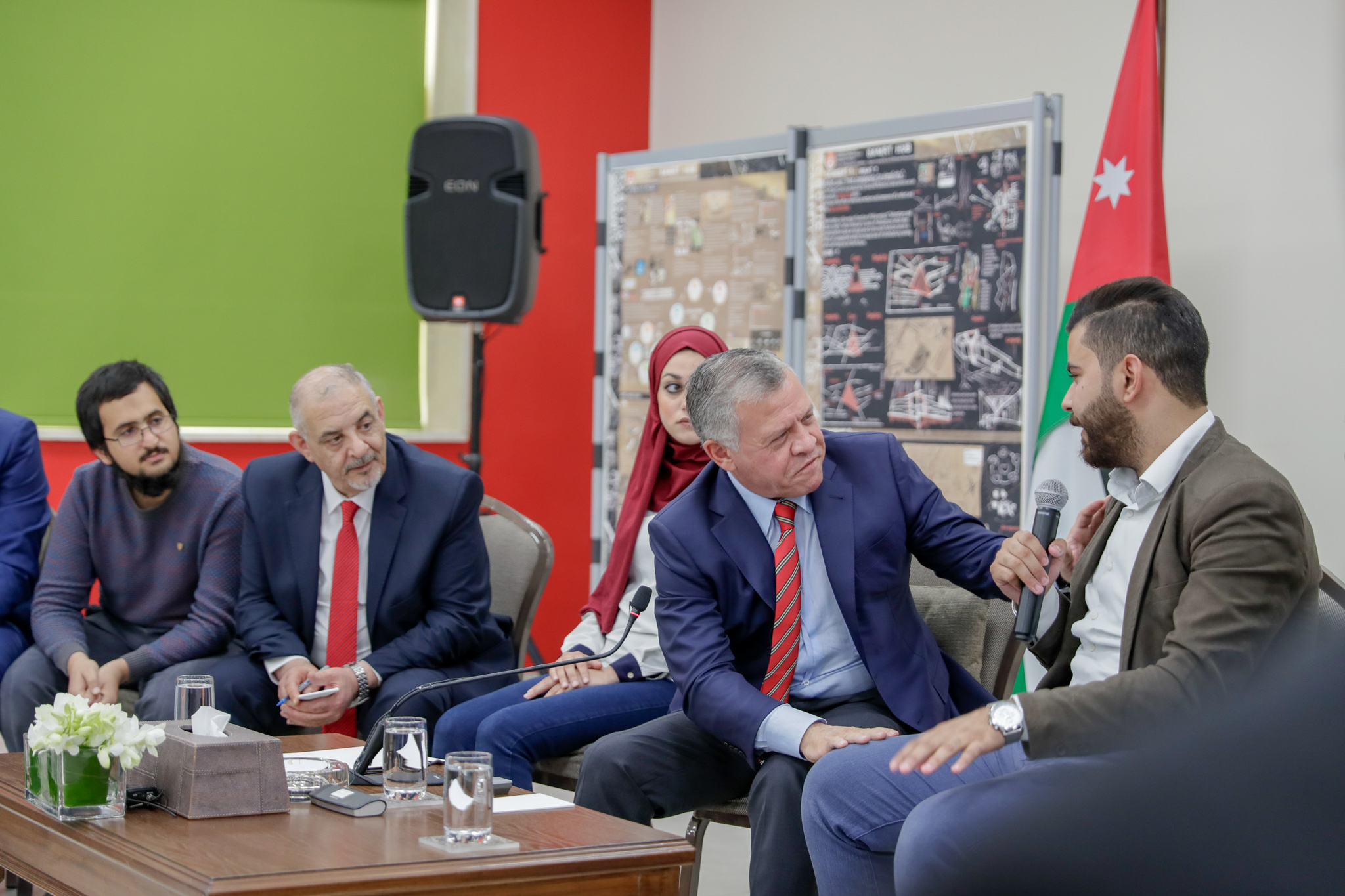 His Majesty King Abdullah II Speaks To A Group Of Students At The ...